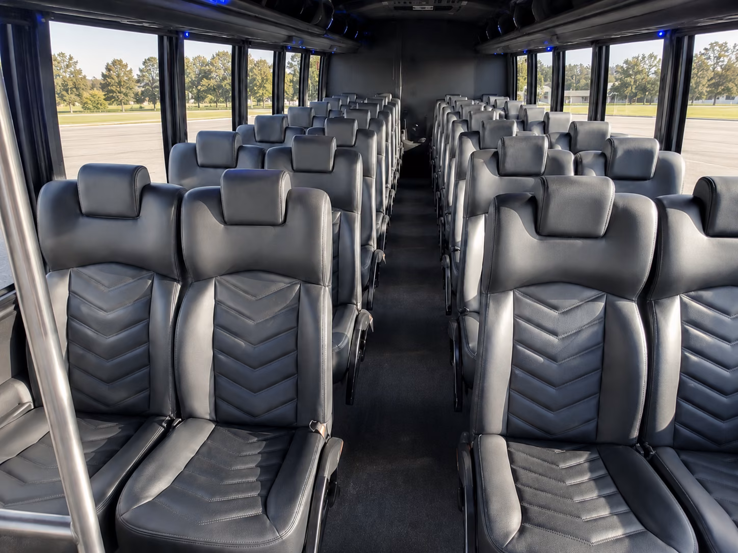 warren 18 passenger minibus inside
