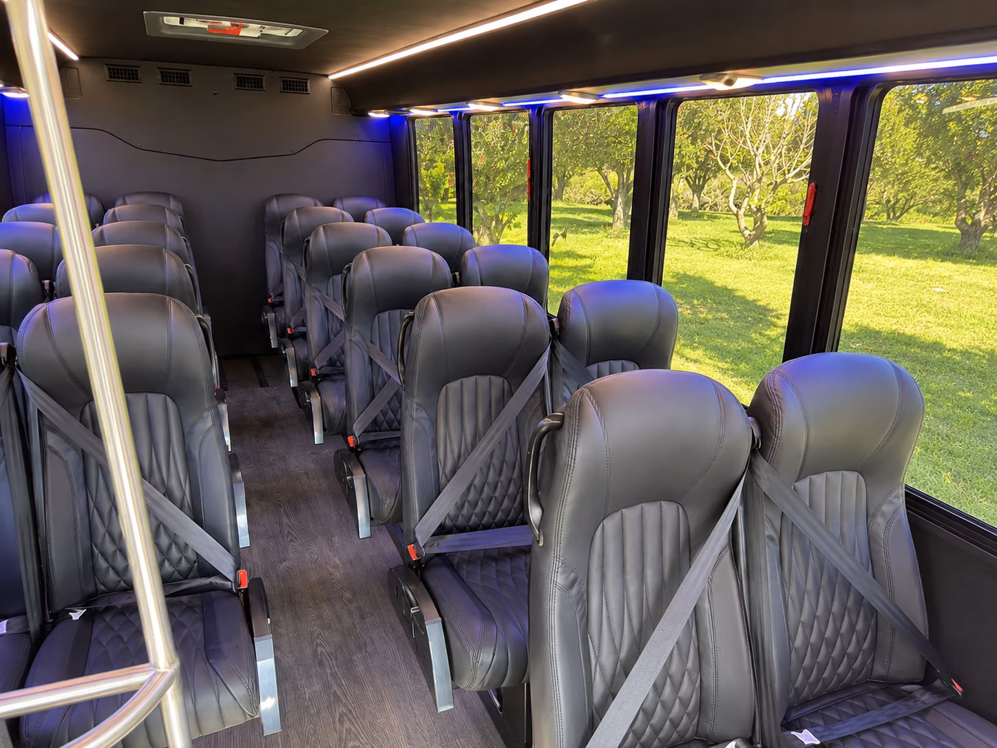 warren 18 passenger minibus interior