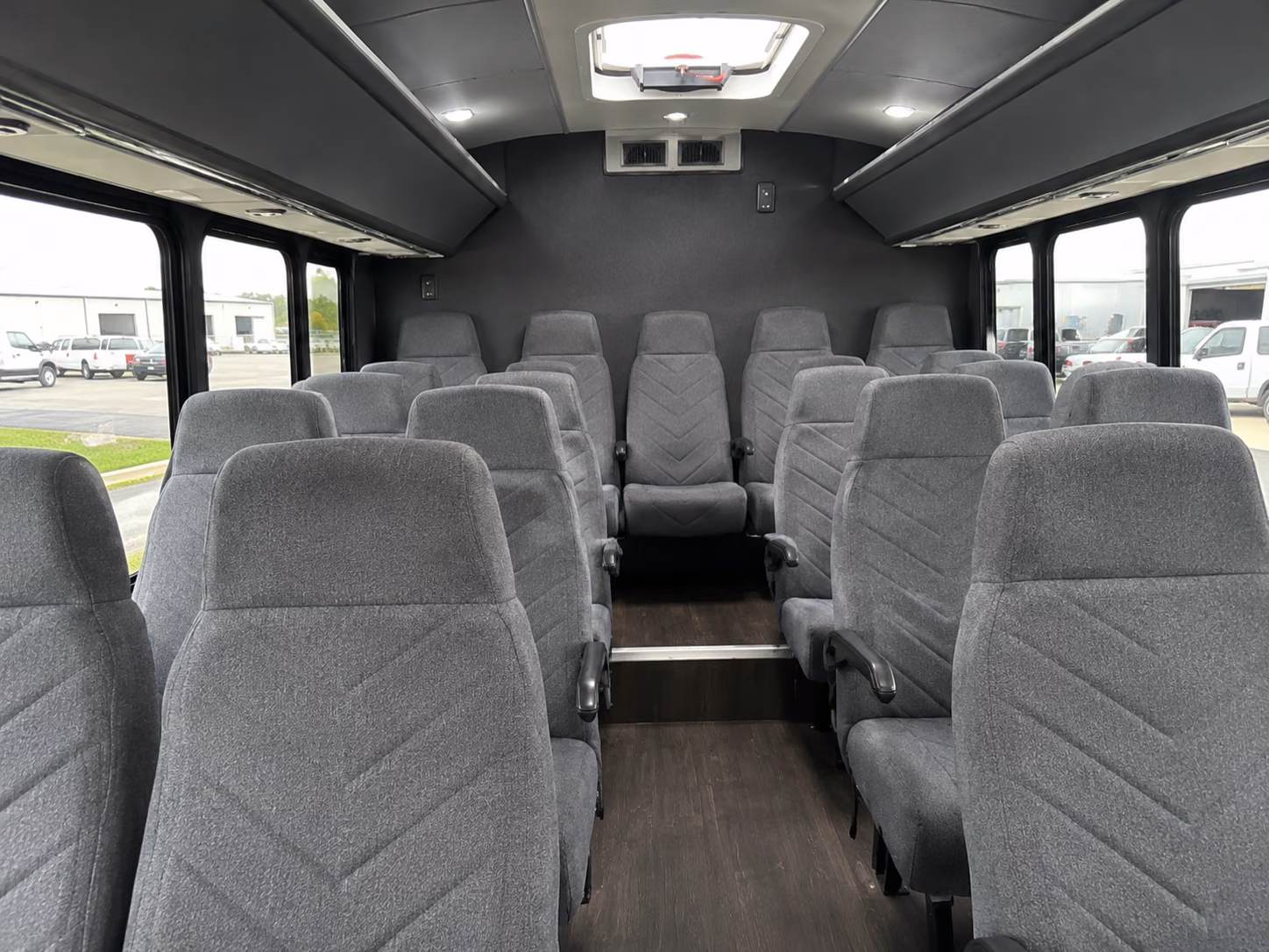 warren 20 passenger minibus inside