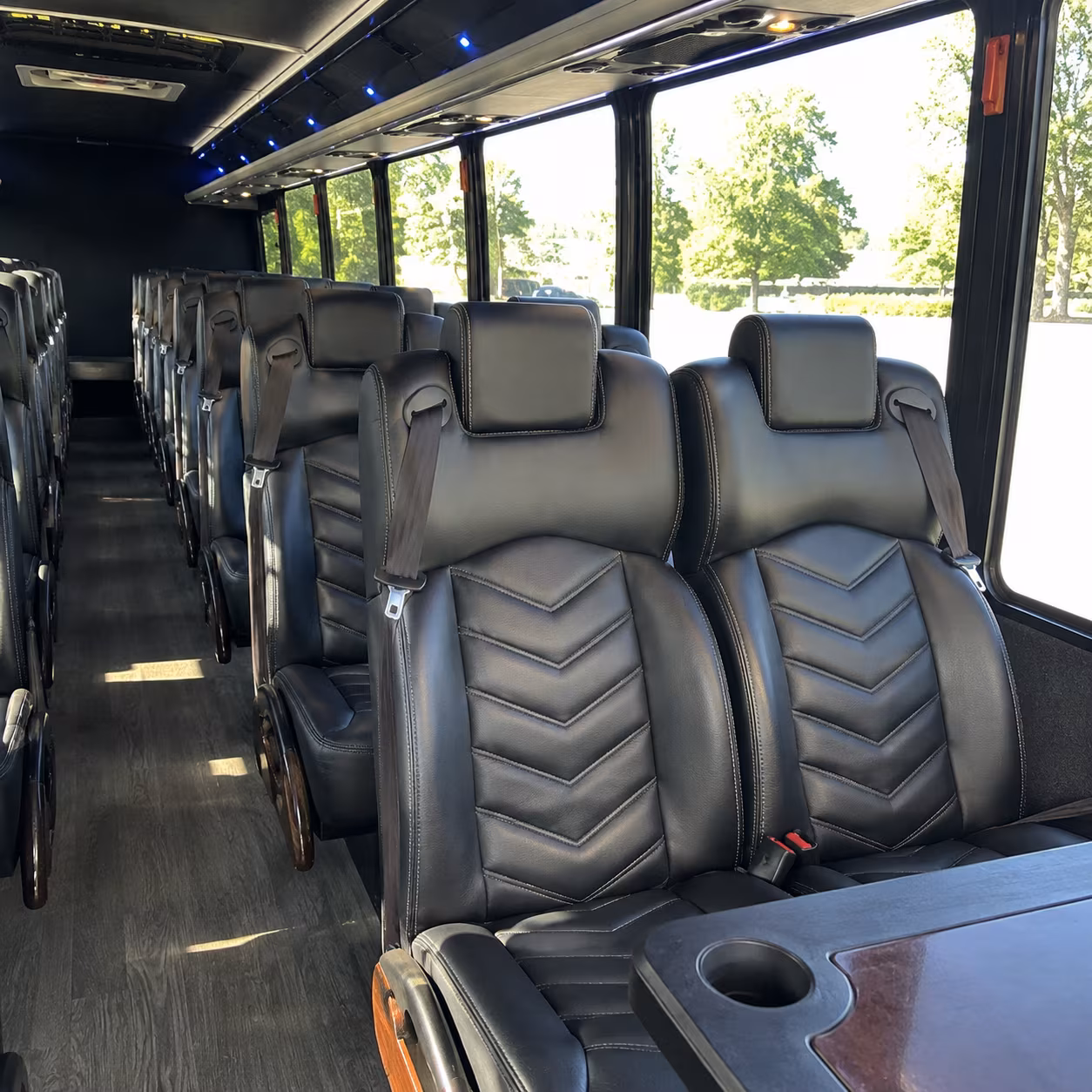 warren 25 passenger minibus interior