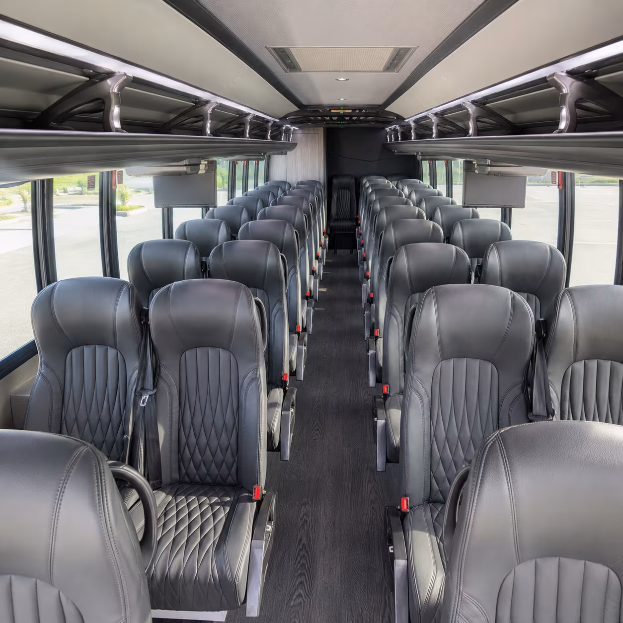 warren 28 passenger minibus interior