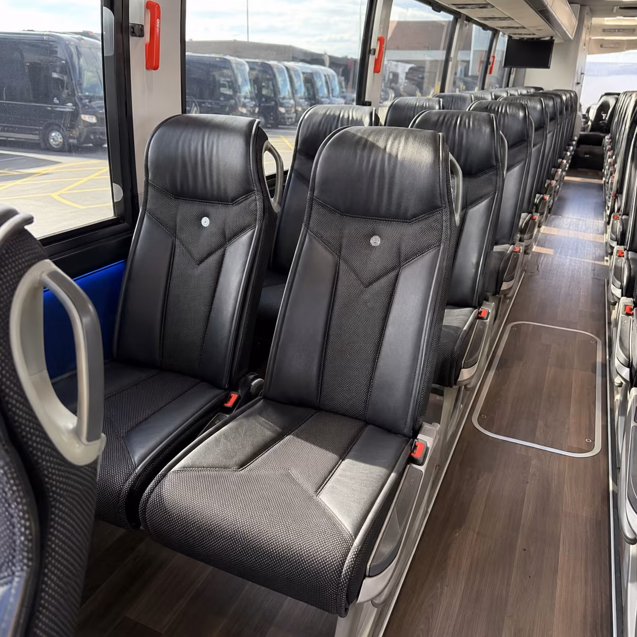 warren 40 passenger charter bus interior