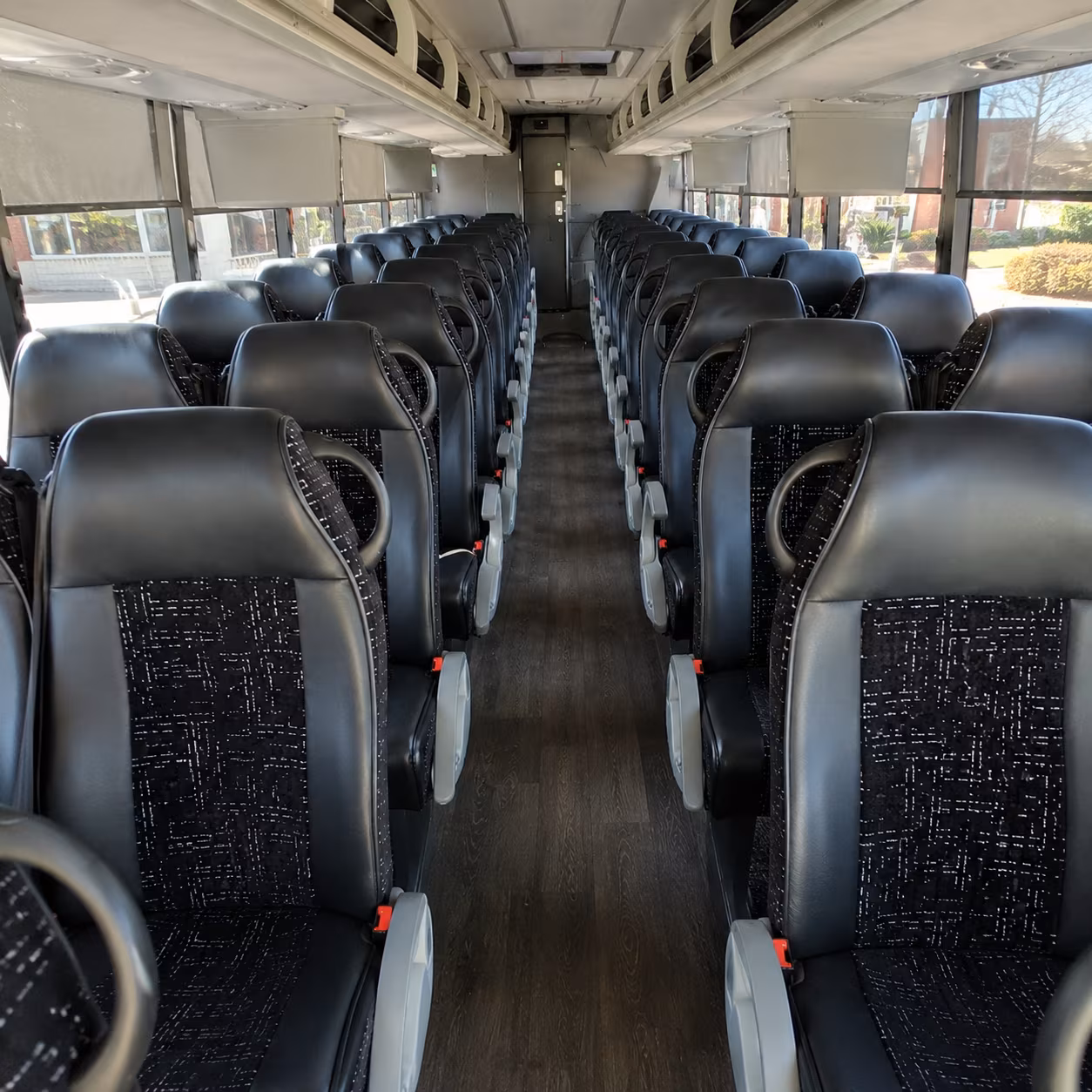 warren 54 passenger charter bus inside