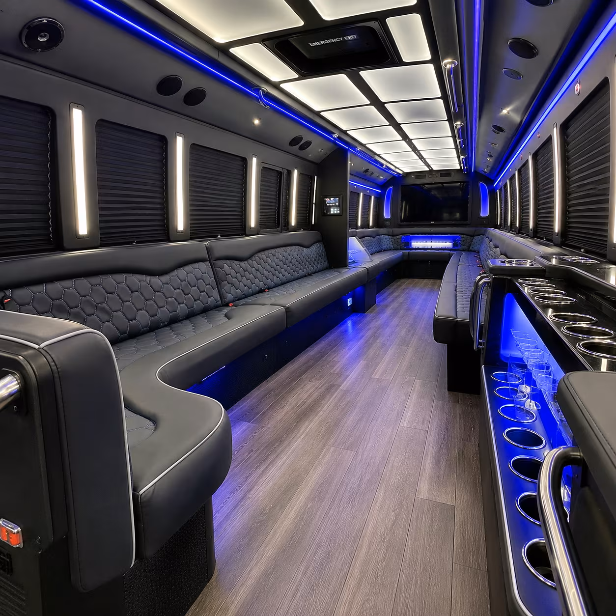 warren party bus interior